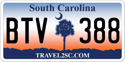 SC license plate BTV388