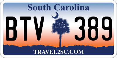 SC license plate BTV389