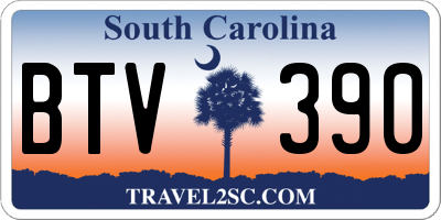 SC license plate BTV390