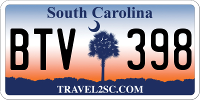 SC license plate BTV398