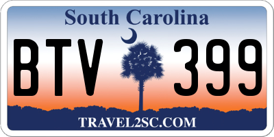 SC license plate BTV399