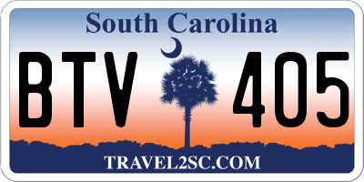 SC license plate BTV405