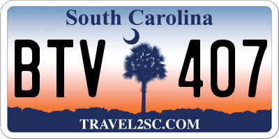 SC license plate BTV407