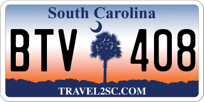 SC license plate BTV408