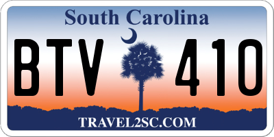 SC license plate BTV410