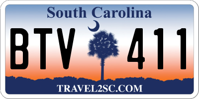 SC license plate BTV411