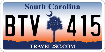 SC license plate BTV415
