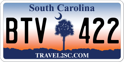 SC license plate BTV422