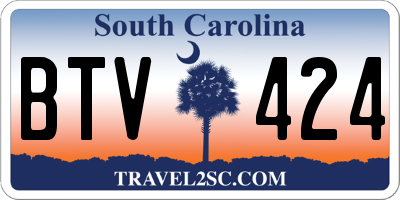 SC license plate BTV424
