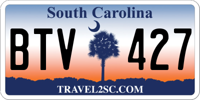 SC license plate BTV427