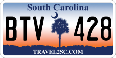 SC license plate BTV428