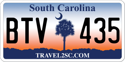 SC license plate BTV435