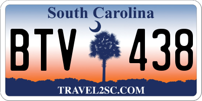 SC license plate BTV438