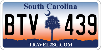 SC license plate BTV439