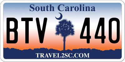 SC license plate BTV440