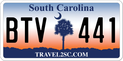 SC license plate BTV441