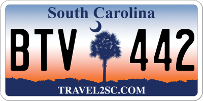 SC license plate BTV442