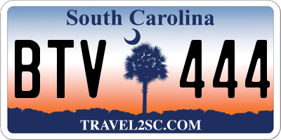 SC license plate BTV444