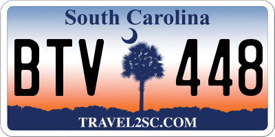 SC license plate BTV448