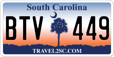 SC license plate BTV449