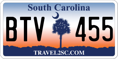 SC license plate BTV455