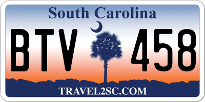 SC license plate BTV458