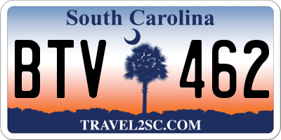 SC license plate BTV462