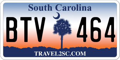 SC license plate BTV464