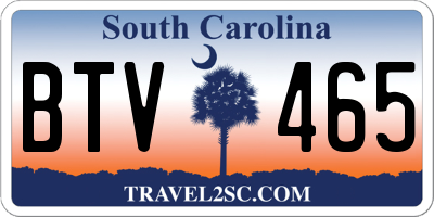 SC license plate BTV465
