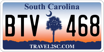 SC license plate BTV468