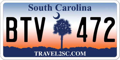 SC license plate BTV472