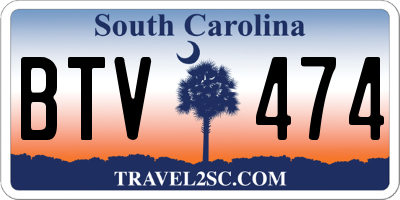 SC license plate BTV474