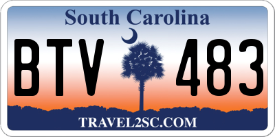 SC license plate BTV483