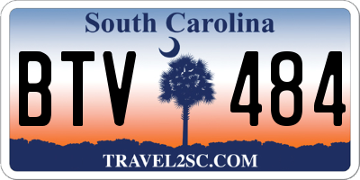 SC license plate BTV484