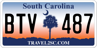SC license plate BTV487