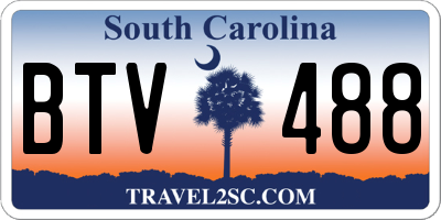 SC license plate BTV488