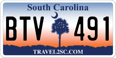 SC license plate BTV491