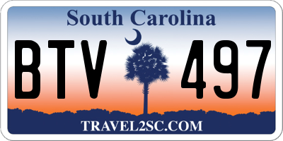 SC license plate BTV497