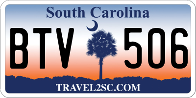 SC license plate BTV506