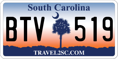 SC license plate BTV519