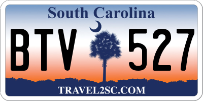 SC license plate BTV527