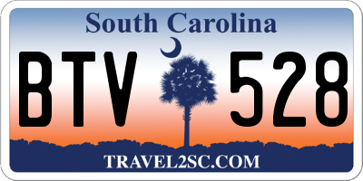 SC license plate BTV528