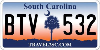 SC license plate BTV532