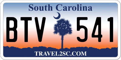 SC license plate BTV541