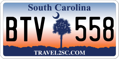 SC license plate BTV558