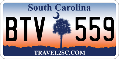 SC license plate BTV559