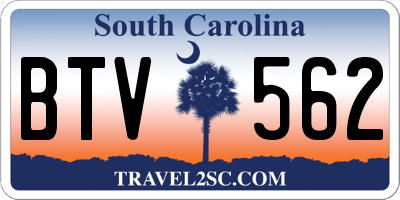 SC license plate BTV562