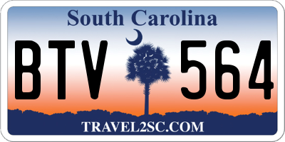 SC license plate BTV564
