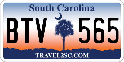 SC license plate BTV565