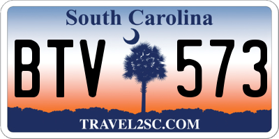 SC license plate BTV573